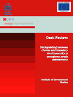 Distinguishing between chronic and transitory food insecurity in emergency needs assessments 