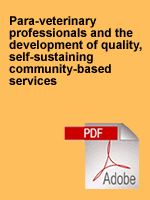 Para-veterinary professionals and the development of quality, self-sustaining community-based services